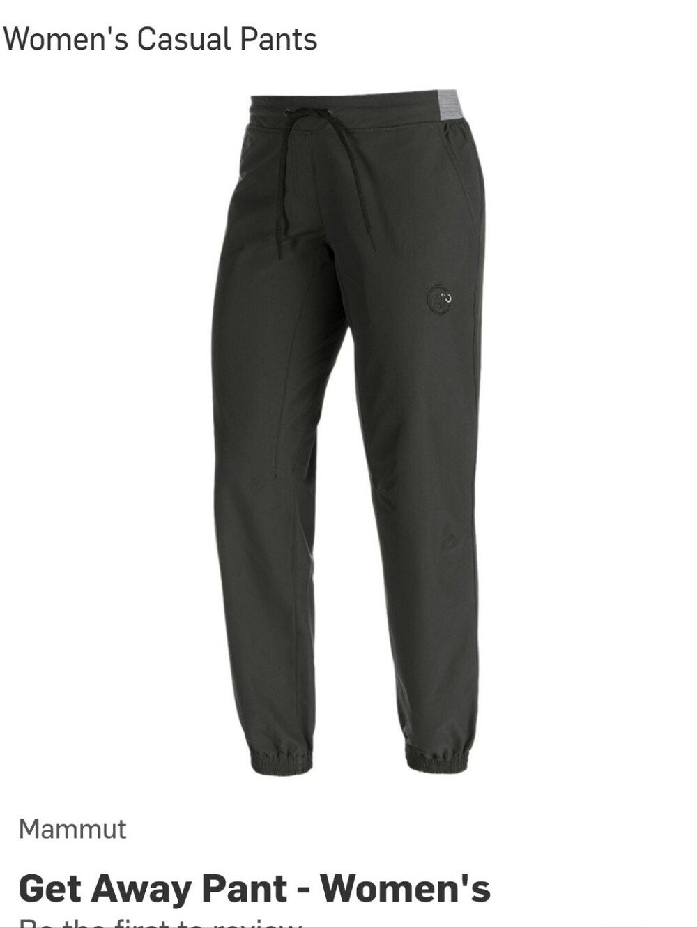 Mammut Get Away Casual Pant - Women's Gray Sz M